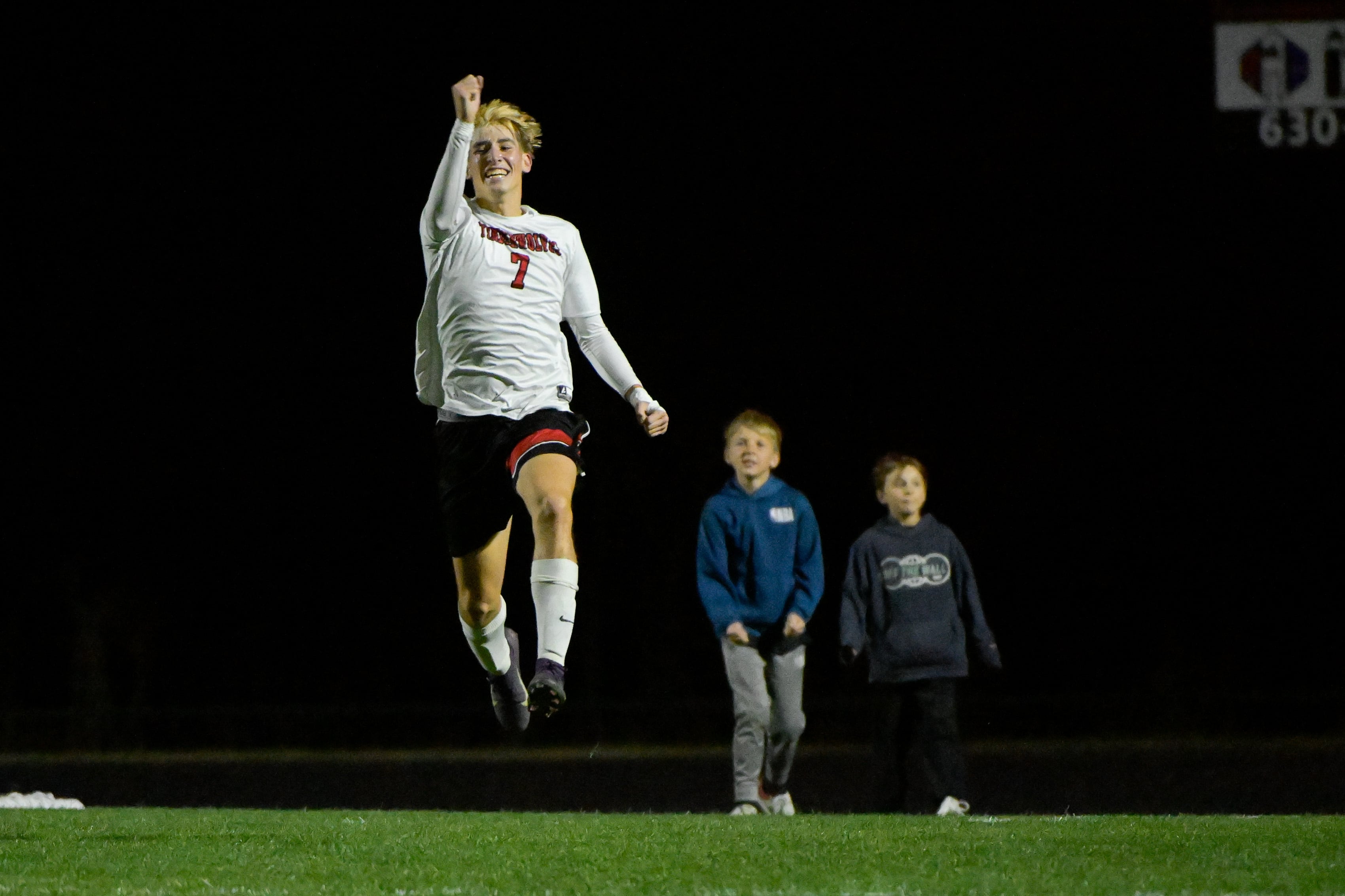 Indian Creek boys soccer team celebrates a historic sectional semifinal victory